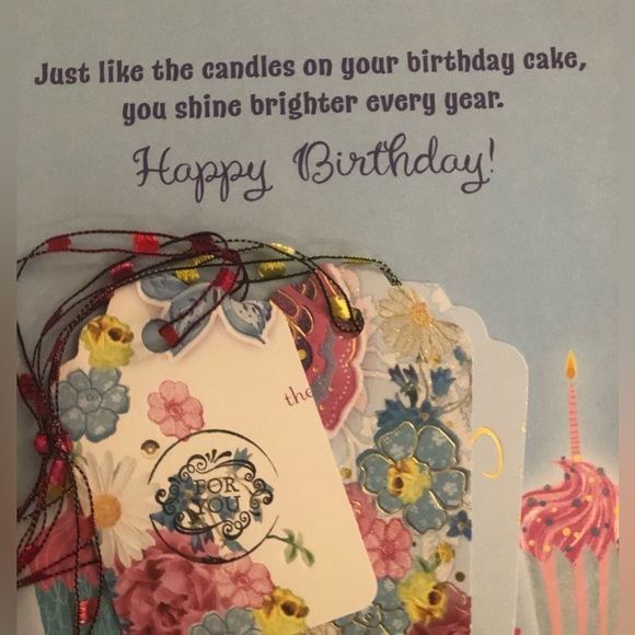 Birthday Card with Three Handcrafted Gift Tags & Envelope - Picture 4 of 12